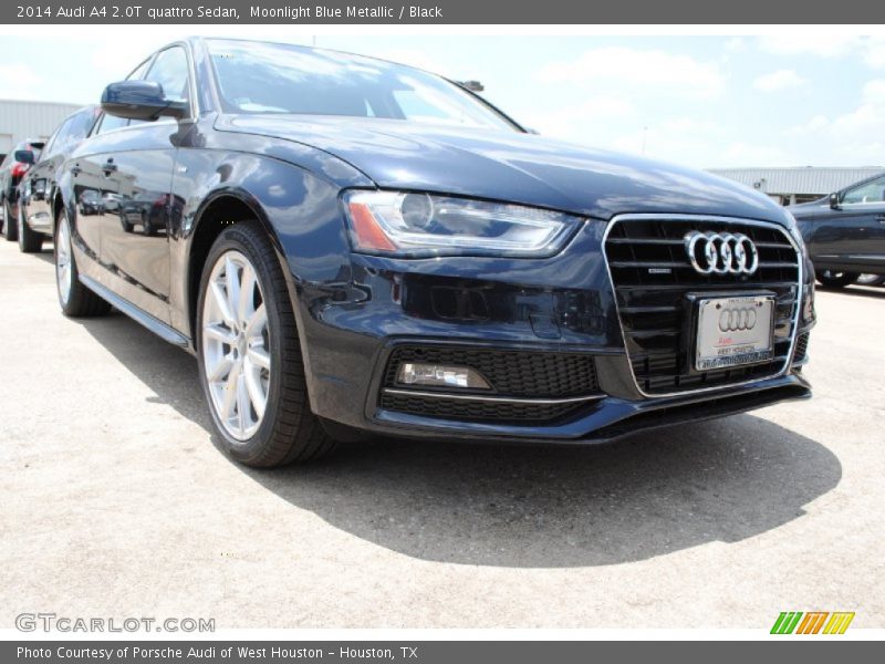 Moonlight Blue Metallic / Black 2014 Audi A4 2.0T quattro Sedan