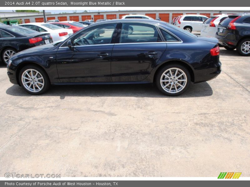 Moonlight Blue Metallic / Black 2014 Audi A4 2.0T quattro Sedan