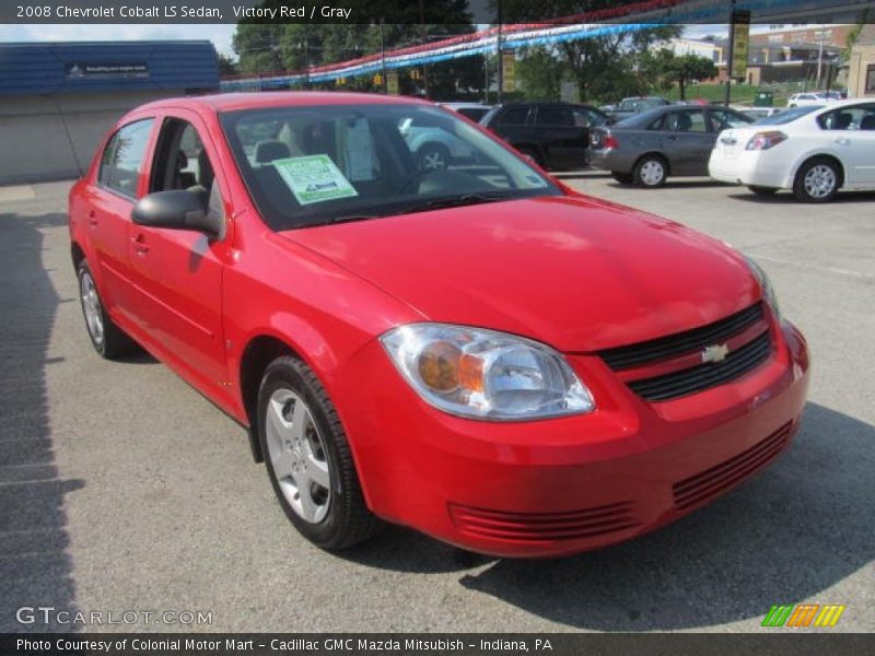 Victory Red / Gray 2008 Chevrolet Cobalt LS Sedan