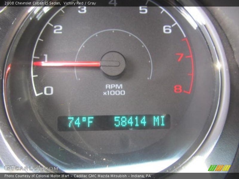 Victory Red / Gray 2008 Chevrolet Cobalt LS Sedan