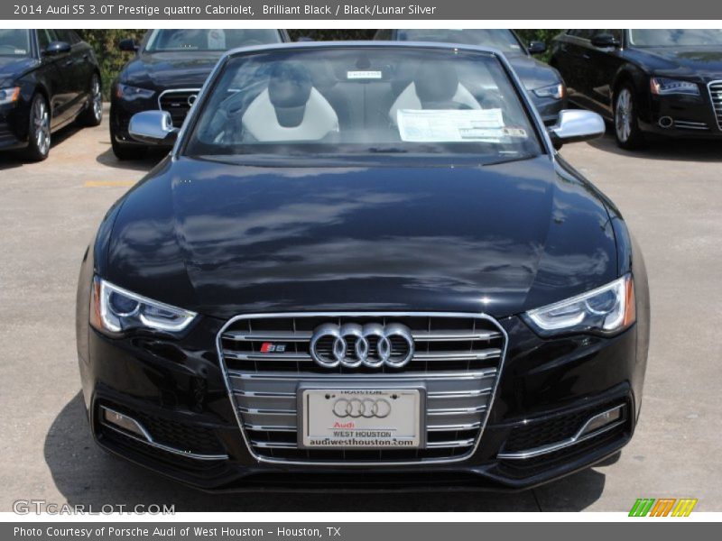 Brilliant Black / Black/Lunar Silver 2014 Audi S5 3.0T Prestige quattro Cabriolet