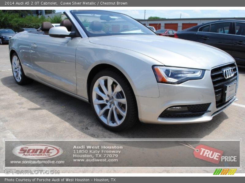 Cuvee Silver Metallic / Chestnut Brown 2014 Audi A5 2.0T Cabriolet