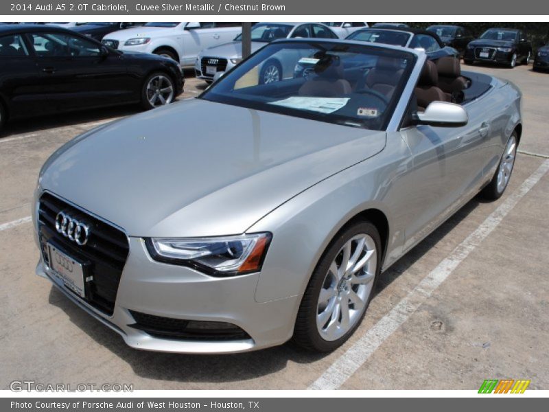 Cuvee Silver Metallic / Chestnut Brown 2014 Audi A5 2.0T Cabriolet