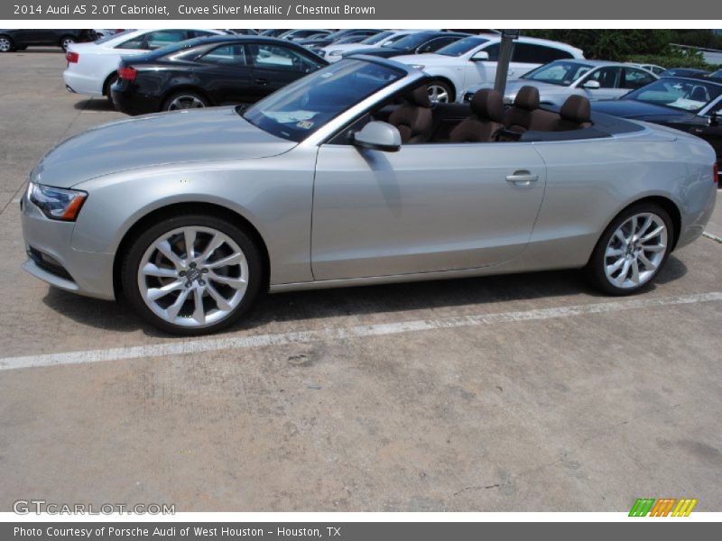 Cuvee Silver Metallic / Chestnut Brown 2014 Audi A5 2.0T Cabriolet