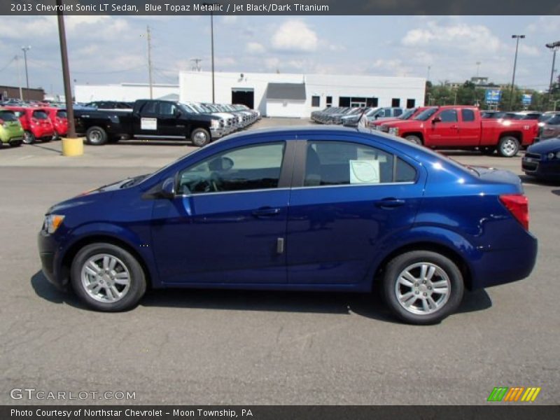 Blue Topaz Metallic / Jet Black/Dark Titanium 2013 Chevrolet Sonic LT Sedan