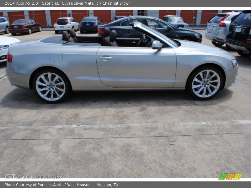 Cuvee Silver Metallic / Chestnut Brown 2014 Audi A5 2.0T Cabriolet