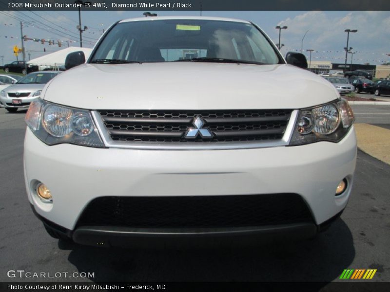 Diamond White Pearl / Black 2008 Mitsubishi Outlander ES 4WD