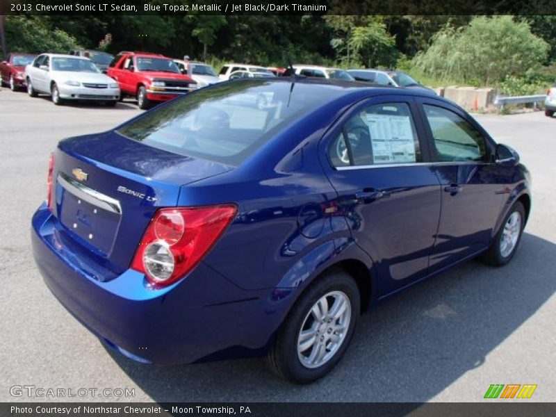 Blue Topaz Metallic / Jet Black/Dark Titanium 2013 Chevrolet Sonic LT Sedan