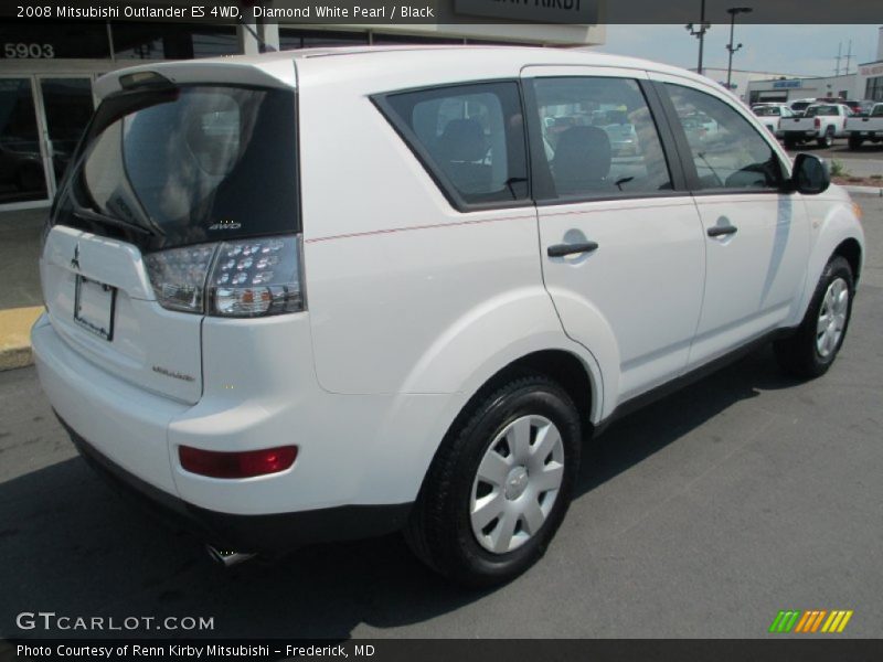 Diamond White Pearl / Black 2008 Mitsubishi Outlander ES 4WD