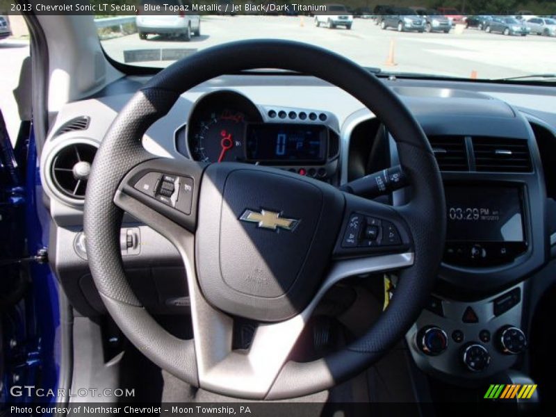 Blue Topaz Metallic / Jet Black/Dark Titanium 2013 Chevrolet Sonic LT Sedan