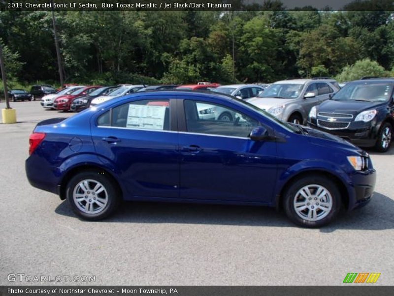 Blue Topaz Metallic / Jet Black/Dark Titanium 2013 Chevrolet Sonic LT Sedan