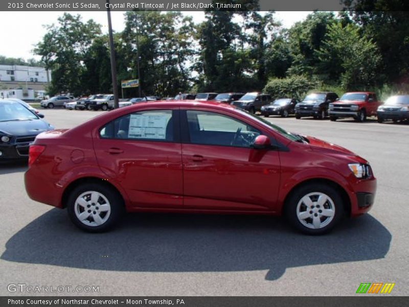 Crystal Red Tintcoat / Jet Black/Dark Titanium 2013 Chevrolet Sonic LS Sedan