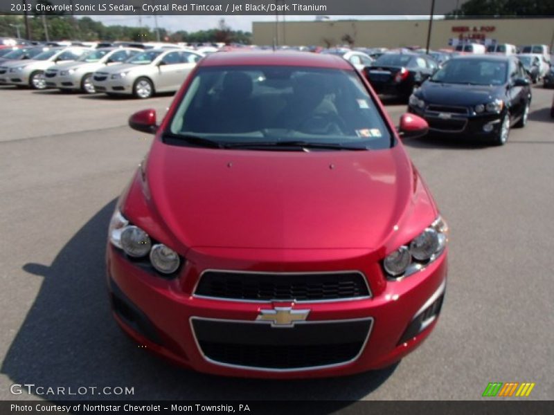 Crystal Red Tintcoat / Jet Black/Dark Titanium 2013 Chevrolet Sonic LS Sedan