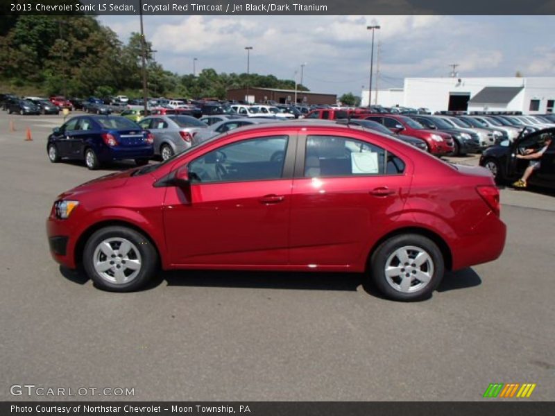 Crystal Red Tintcoat / Jet Black/Dark Titanium 2013 Chevrolet Sonic LS Sedan