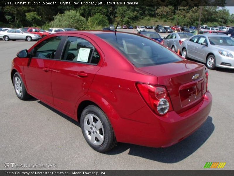 Crystal Red Tintcoat / Jet Black/Dark Titanium 2013 Chevrolet Sonic LS Sedan