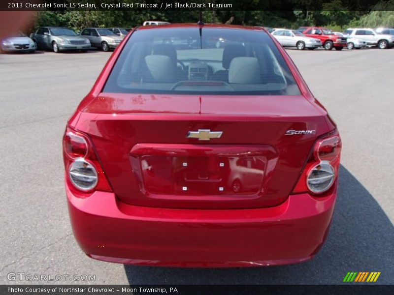 Crystal Red Tintcoat / Jet Black/Dark Titanium 2013 Chevrolet Sonic LS Sedan