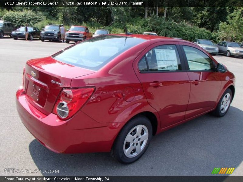 Crystal Red Tintcoat / Jet Black/Dark Titanium 2013 Chevrolet Sonic LS Sedan