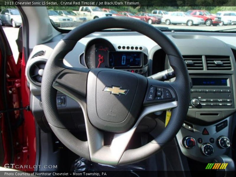 Crystal Red Tintcoat / Jet Black/Dark Titanium 2013 Chevrolet Sonic LS Sedan