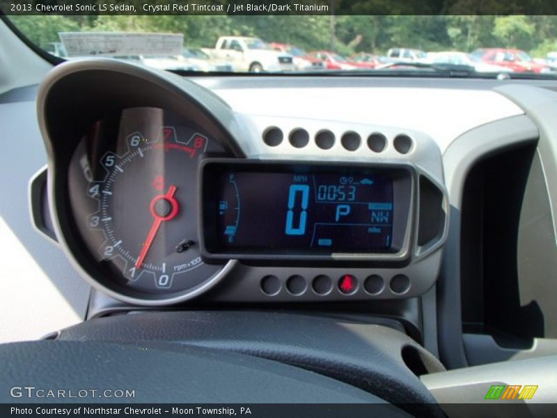 Crystal Red Tintcoat / Jet Black/Dark Titanium 2013 Chevrolet Sonic LS Sedan