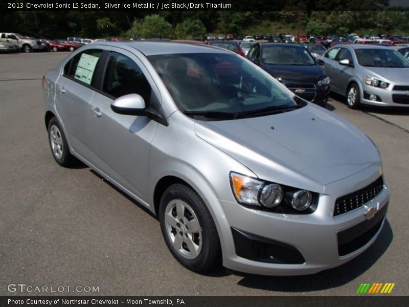 Silver Ice Metallic / Jet Black/Dark Titanium 2013 Chevrolet Sonic LS Sedan