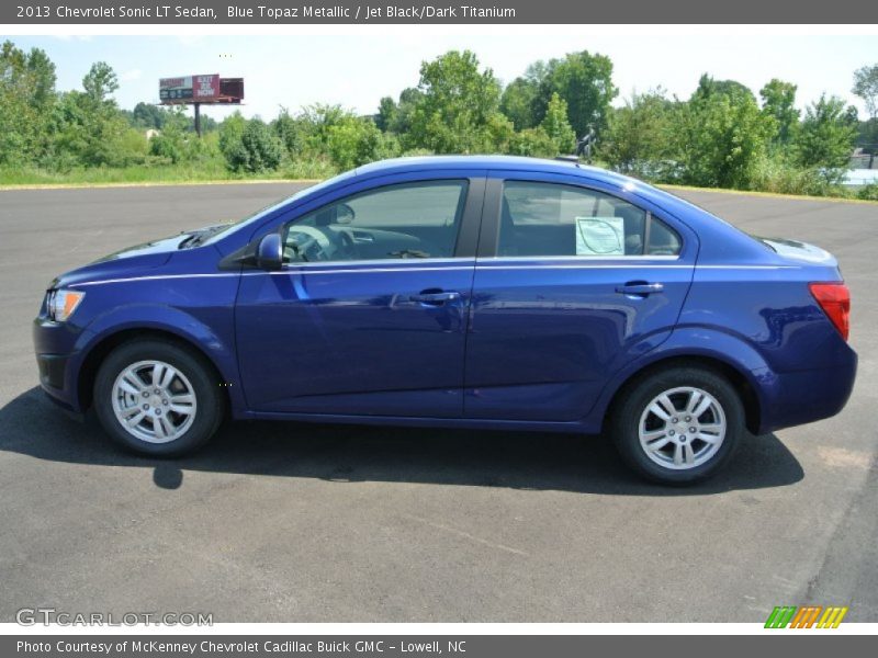 Blue Topaz Metallic / Jet Black/Dark Titanium 2013 Chevrolet Sonic LT Sedan