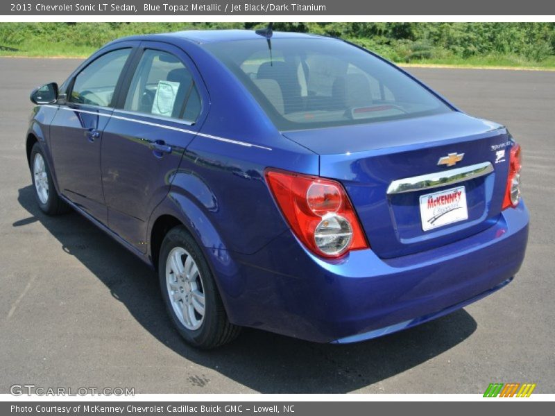 Blue Topaz Metallic / Jet Black/Dark Titanium 2013 Chevrolet Sonic LT Sedan