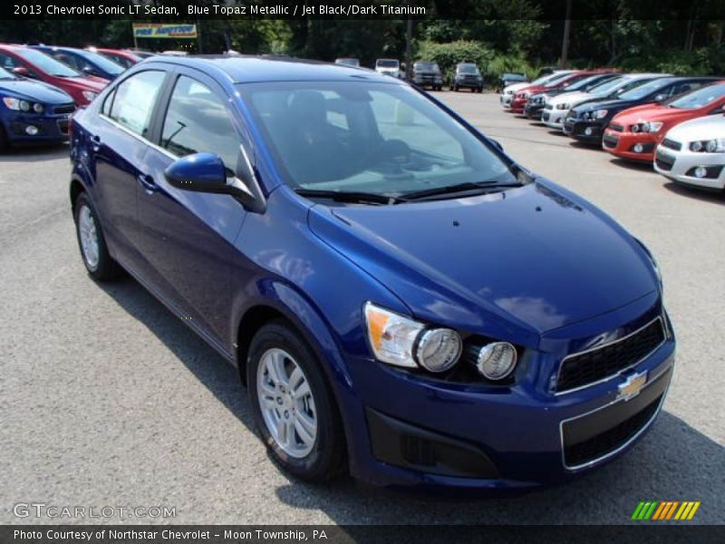 Blue Topaz Metallic / Jet Black/Dark Titanium 2013 Chevrolet Sonic LT Sedan