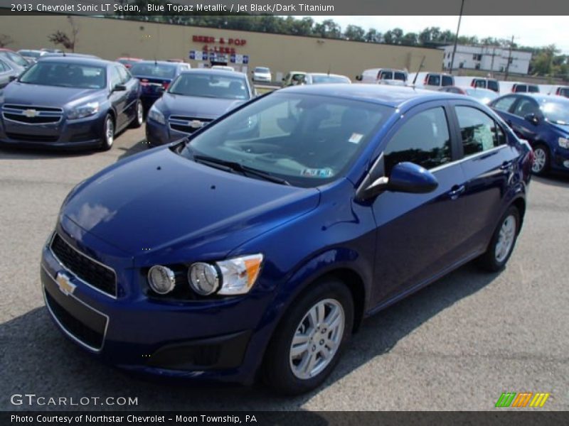 Blue Topaz Metallic / Jet Black/Dark Titanium 2013 Chevrolet Sonic LT Sedan