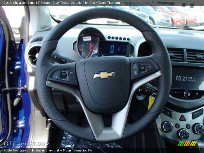 Blue Topaz Metallic / Jet Black/Dark Titanium 2013 Chevrolet Sonic LT Sedan