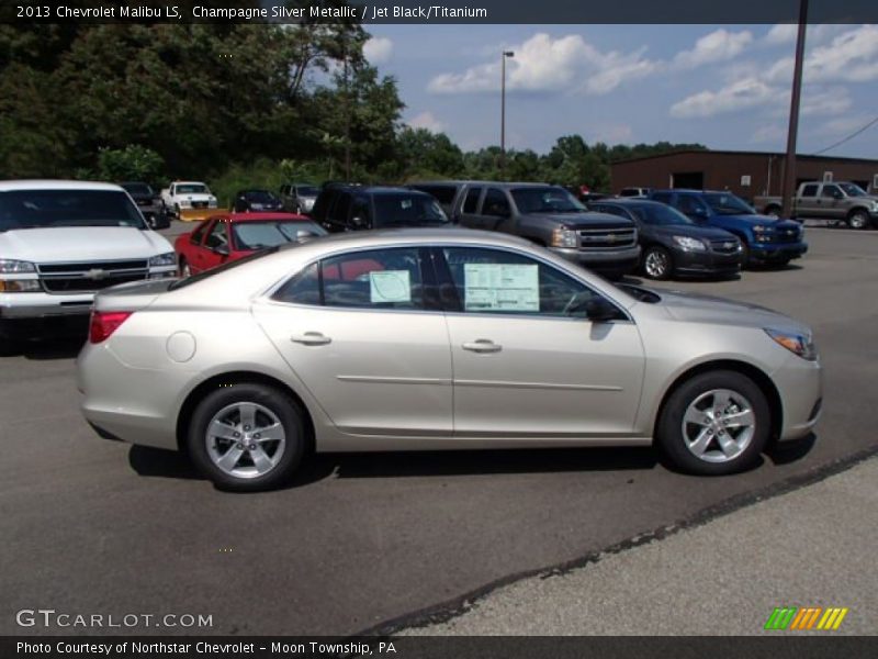 Champagne Silver Metallic / Jet Black/Titanium 2013 Chevrolet Malibu LS