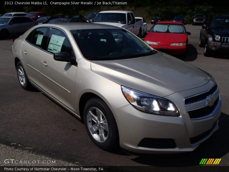 Champagne Silver Metallic / Jet Black/Titanium 2013 Chevrolet Malibu LS