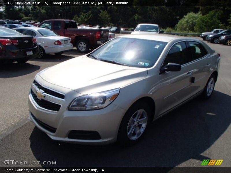 Champagne Silver Metallic / Jet Black/Titanium 2013 Chevrolet Malibu LS
