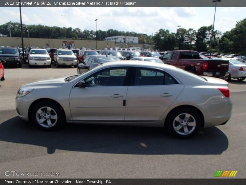 Champagne Silver Metallic / Jet Black/Titanium 2013 Chevrolet Malibu LS