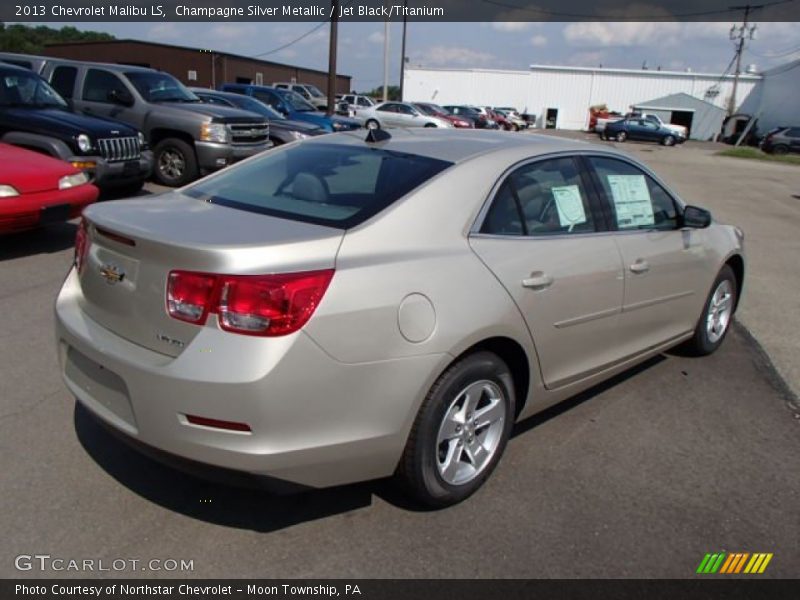 Champagne Silver Metallic / Jet Black/Titanium 2013 Chevrolet Malibu LS