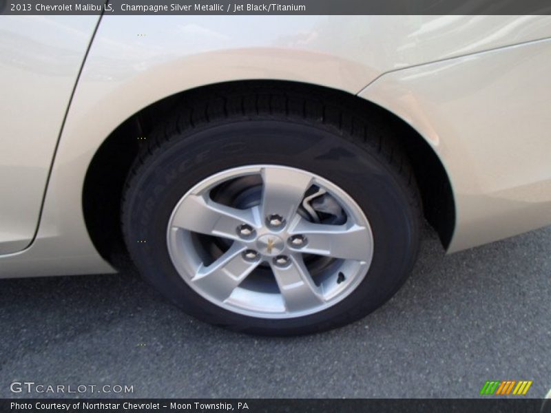 Champagne Silver Metallic / Jet Black/Titanium 2013 Chevrolet Malibu LS