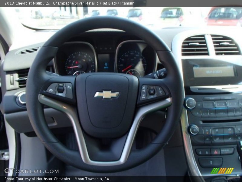Champagne Silver Metallic / Jet Black/Titanium 2013 Chevrolet Malibu LS