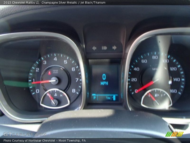 Champagne Silver Metallic / Jet Black/Titanium 2013 Chevrolet Malibu LS
