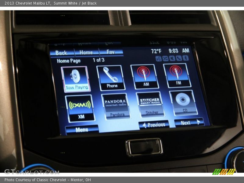 Summit White / Jet Black 2013 Chevrolet Malibu LT