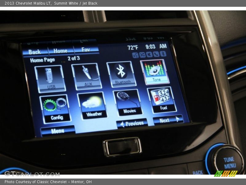 Summit White / Jet Black 2013 Chevrolet Malibu LT