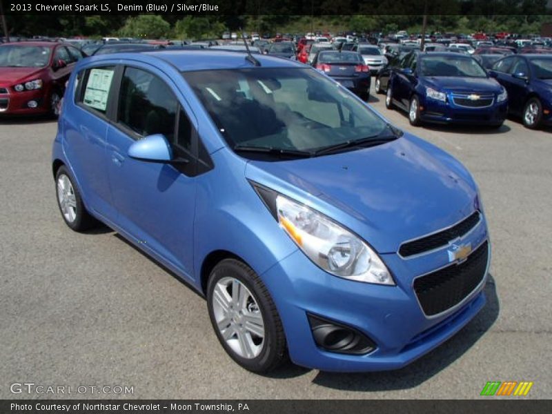 Denim (Blue) / Silver/Blue 2013 Chevrolet Spark LS