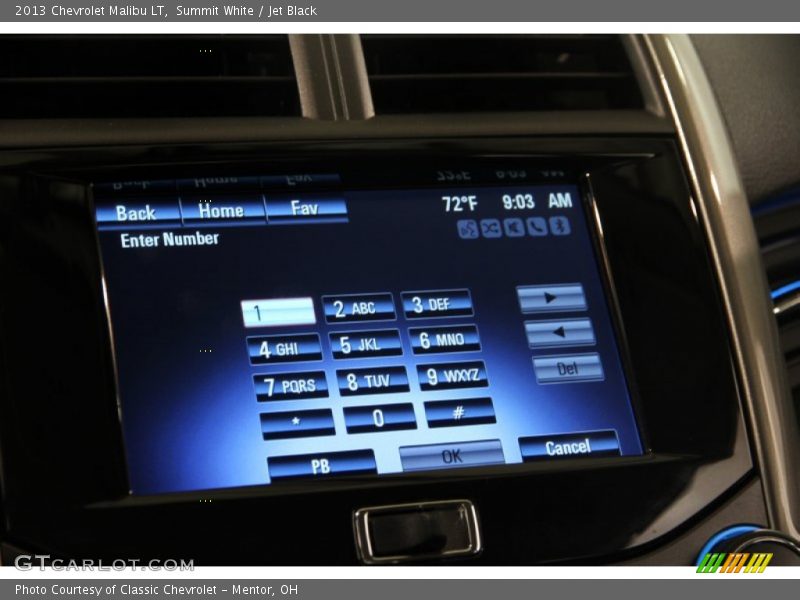 Summit White / Jet Black 2013 Chevrolet Malibu LT