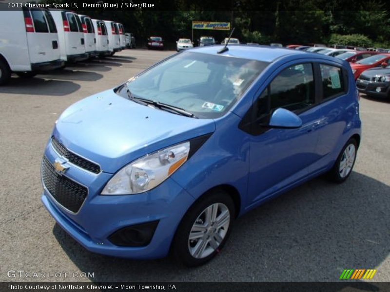 Denim (Blue) / Silver/Blue 2013 Chevrolet Spark LS