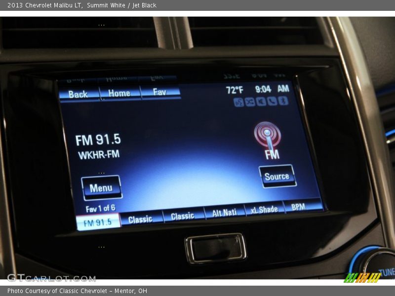 Summit White / Jet Black 2013 Chevrolet Malibu LT