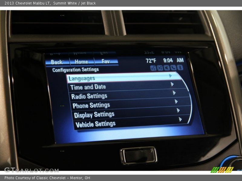 Summit White / Jet Black 2013 Chevrolet Malibu LT