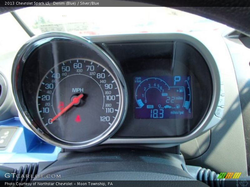 Denim (Blue) / Silver/Blue 2013 Chevrolet Spark LS