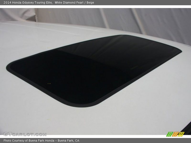 White Diamond Pearl / Beige 2014 Honda Odyssey Touring Elite