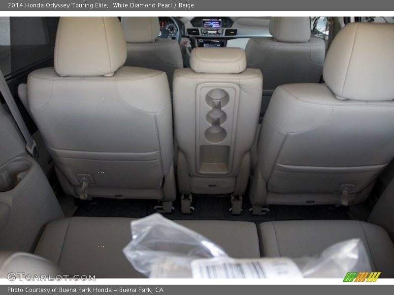 White Diamond Pearl / Beige 2014 Honda Odyssey Touring Elite