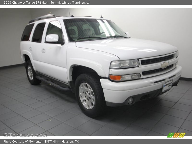 Summit White / Tan/Neutral 2003 Chevrolet Tahoe Z71 4x4