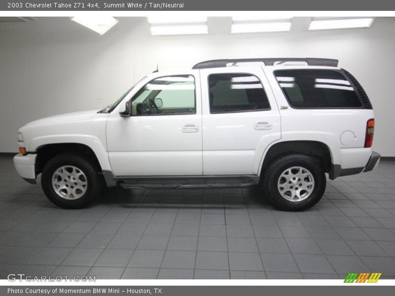 Summit White / Tan/Neutral 2003 Chevrolet Tahoe Z71 4x4