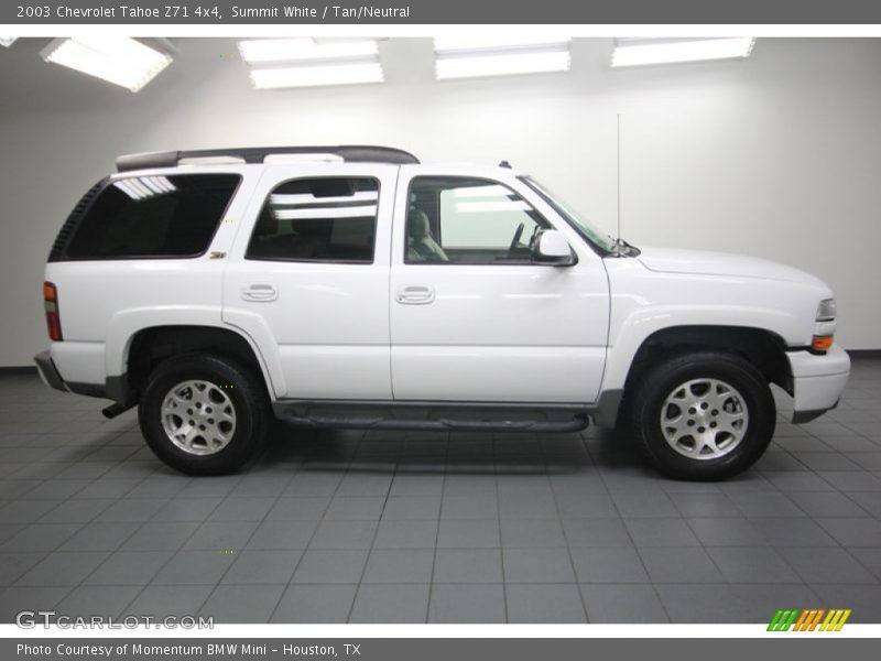 Summit White / Tan/Neutral 2003 Chevrolet Tahoe Z71 4x4